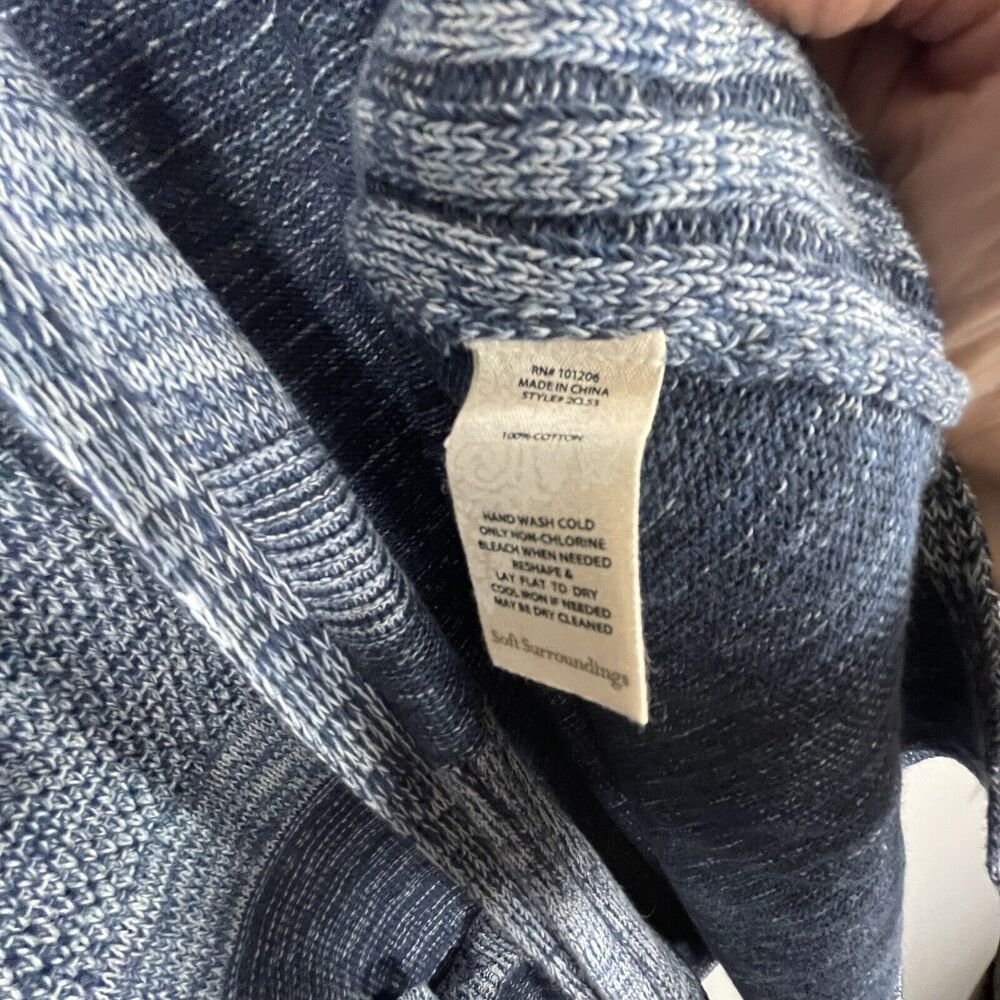 Soft Surroundings Womens Blue Patchwork Open Fron… - image 9